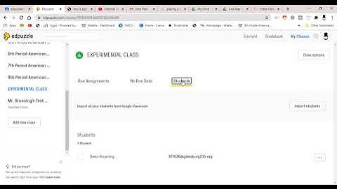 Import New Students to Edpuzzle from Google Classroom