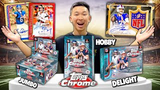 Topps Chrome Football has finally returned after 10 years ($16,000 Hobby/Jumbo/Delight Review)! 😱🔥