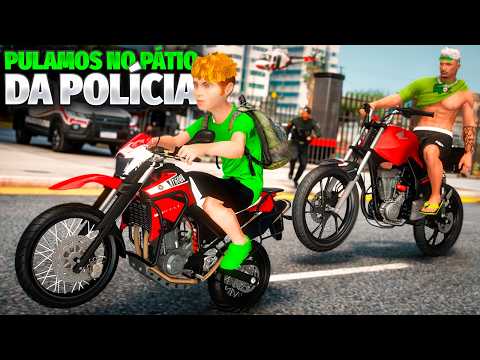 INVADI O PÁTIO DA POLICIA PRA RECUPERAR A MINI MOTO DO MEU IRMÃOZINHO!😱 (GTA 5)