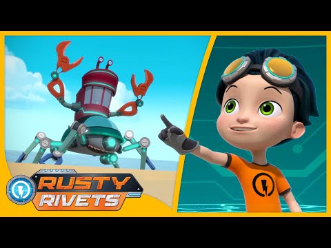 Rusty’s Big Beach Clean Up 🏖| Rusty Rivets | Cartoons for Kids