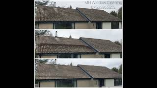 Roof Moss Removal with Flexi Scraper then Benz Bio treatment.