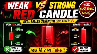 🔴 Weak vs Strong Red Candle 🤯 Seller Strength Explained (ଓଡ଼ିଆ)