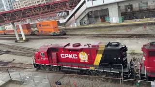 Repainted GEEP!!! CPKC Yard Job @ Vancouver BC Canada 29MAR26 CP GP38-2 3121 Leading