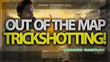 OUT OF THE MAP TRICKSHOTTING ON MW2! (w/ 2 Shots)