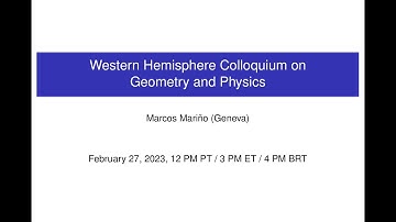 WHCGP: Marcos Mariño, "Resurgence and nonperturbative topological strings"