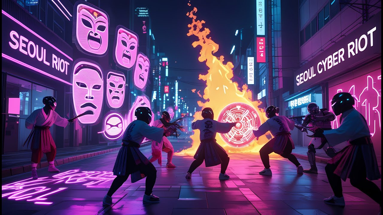 🔥 SEOUL CYBER RIOT 🔥 – K-Pop’s Glitch-Punk Rebellion Meets AI-Enhanced Chaos