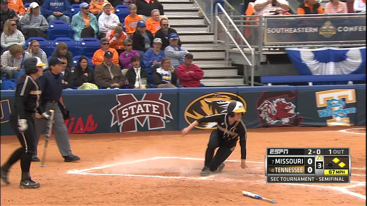 Mizzou vs Tennessee SEC Softball SemiFinals Highlights YouTube