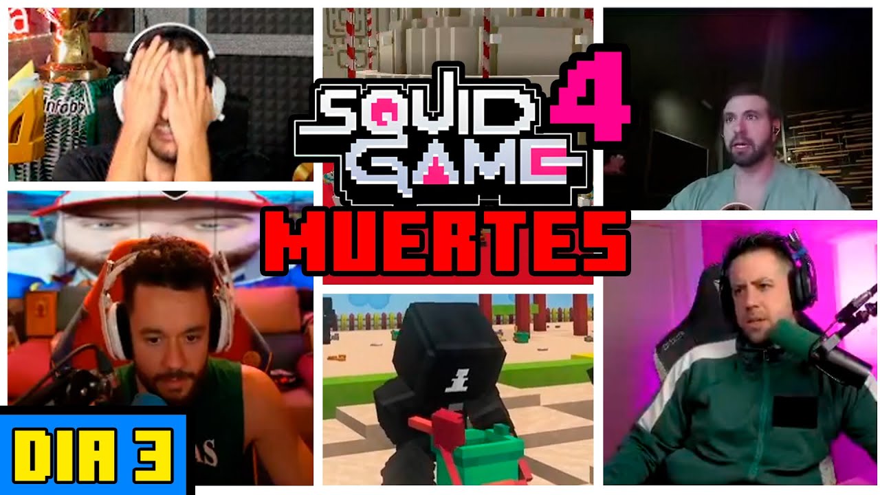 TODAS LAS MUERTES SQUID CRAFT 4 - DIA 3