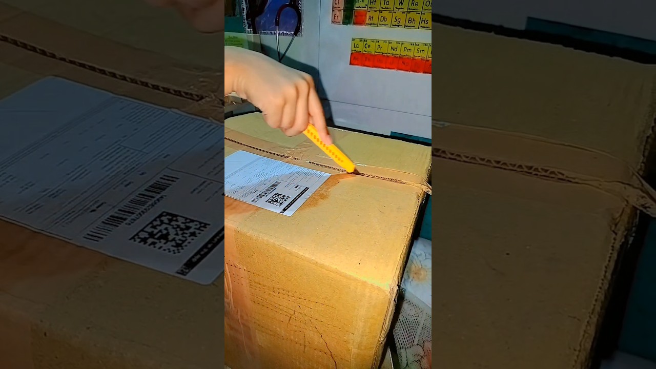 unboxing parcel rainbow colour drawer