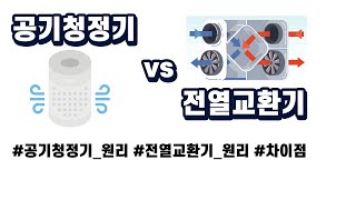 공기청정기와 전열교환기 원리 그리고 차이점
