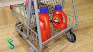 Item 9663 - Double Basket Mini Gray Shopping Cart screenshot 3