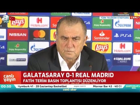 Galatasaray 0 - 1 Real Madrid Fatih Terim Maç Sonrası Basın Toplantısı Düzenledi / A spor