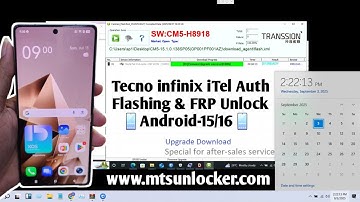 Tecno infinix iTel FRP Unlock Auth Flash Android-15/16 All Model Google Account Remove 2025