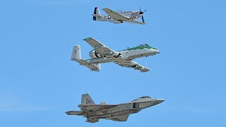 Air Combat Command Demonstrations (A-10C, F-22, Heritage Flight) @ Thunder over South Georgia 2019