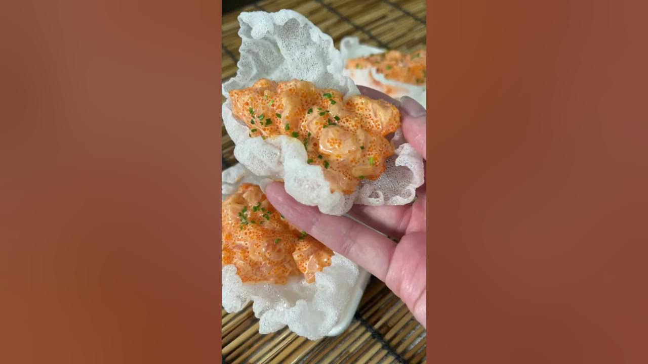 Salmon Rice Paper Chips - Jasmine and Tea