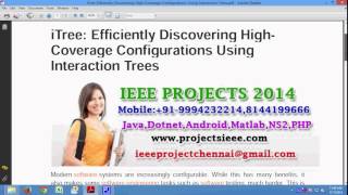 iTree Efficiently Discovering High Coverage Configurations Using Interaction Trees