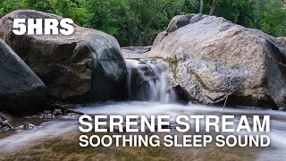 🪨💧Serene Stream Water Falling Sound | 5 Hour Background Audio for Calm & Sleep