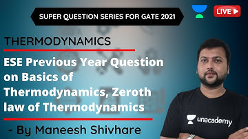 ESE Previous Year Questions on Basics of Thermodynamics, Zeroth Law of Thermodynamics | GATE/ESE