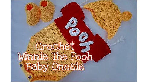 Adorable Winnie The Pooh Crochet Baby Onesie