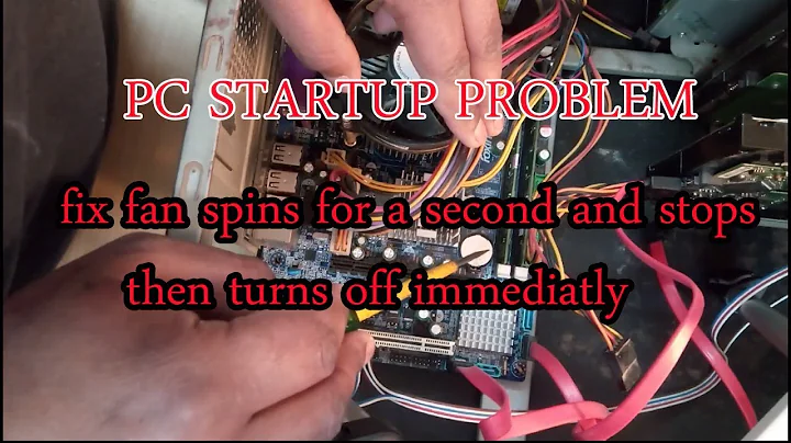 CPU fan spins for a second then turn off immediately. How to repair