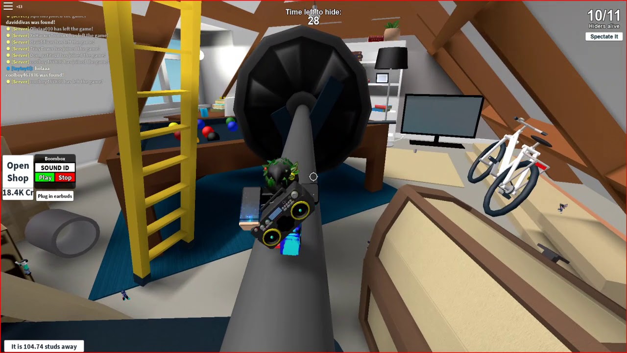 Roblox How To Glitch Out Of The Map On The Attic On Hide And Seek