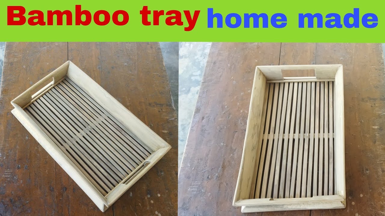 Diy/How to make bamboo tray/tray making with bamboo/home made tray/jiten bamboo craft