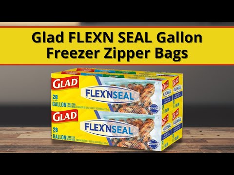 Glad Flex N Seal Zipper Bags, Freezer, Gallon - 28 bags
