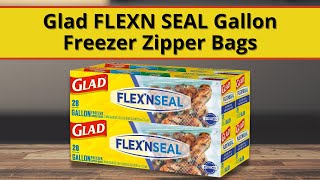 Glad FLEXN SEAL Gallon Freezer Zipper Bags