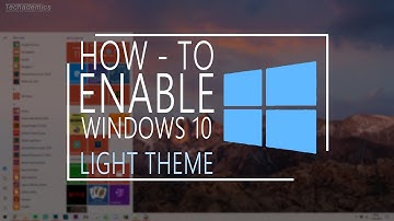 How To: Enable Light Theme In Windows 10 | *NEW*