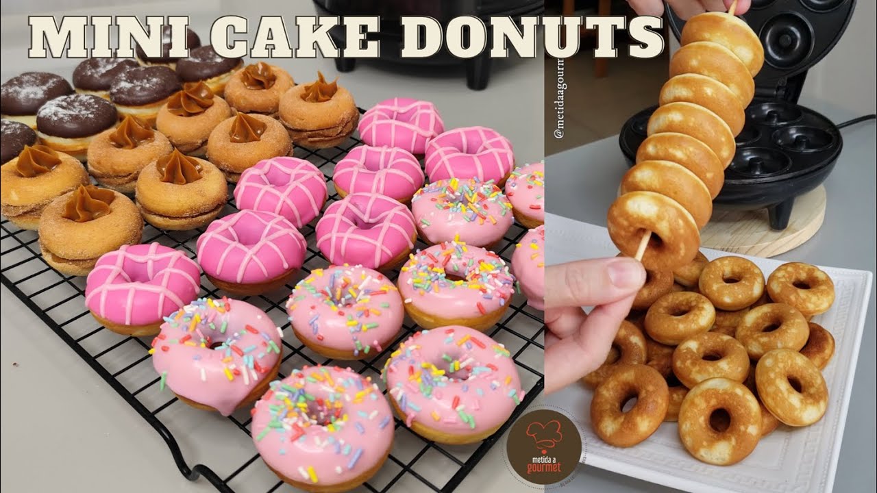 Manual do MINI DONUTS | Como fazer a massa perfeita, decoração colorida e donut recheado!