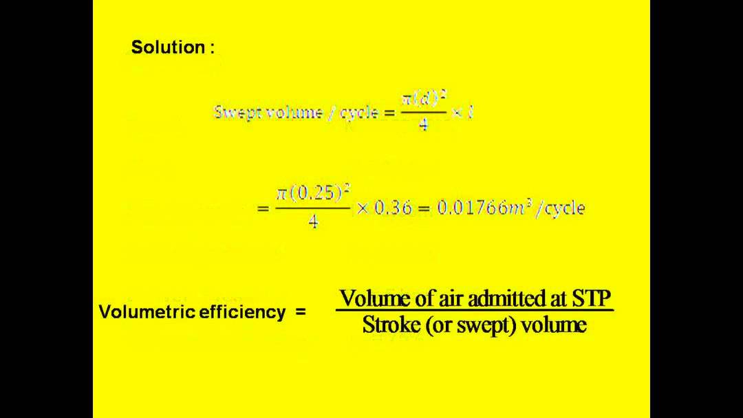 Efficiencies of compressor Single stage air compressor with clearance