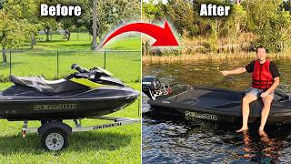 I Cut a Jet Ski in Half and Turned It Into a Boat!