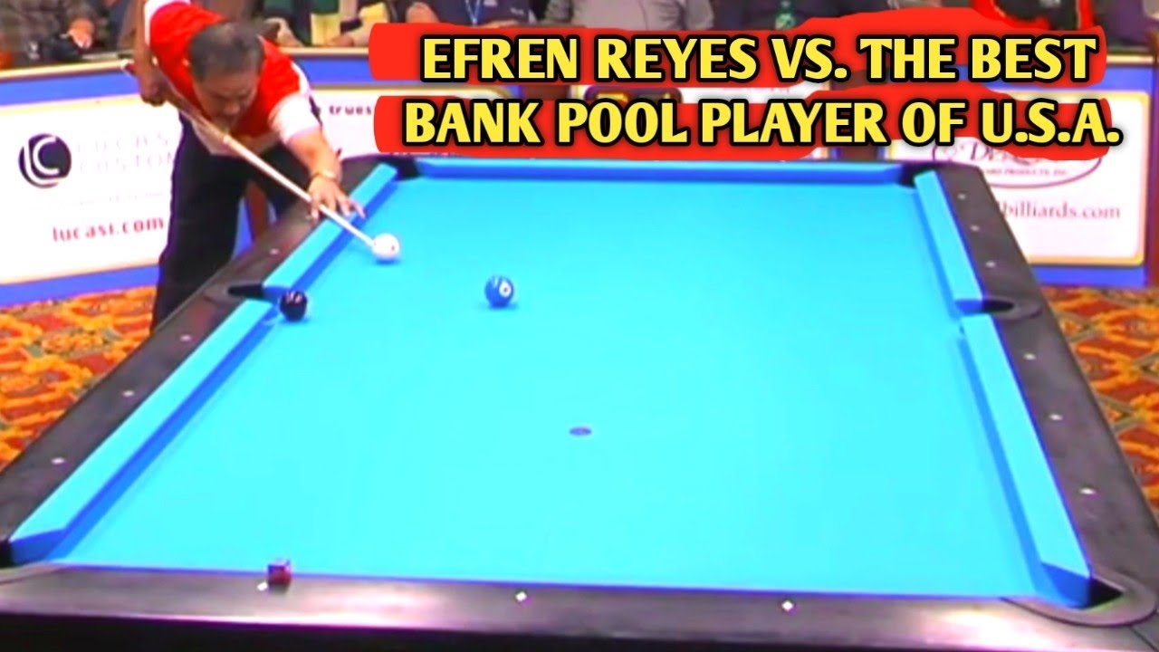 Bata Rias Pool Player 🔥EFREN BATA REYES VS THE BEST BANK POOL PLAYER OF USA