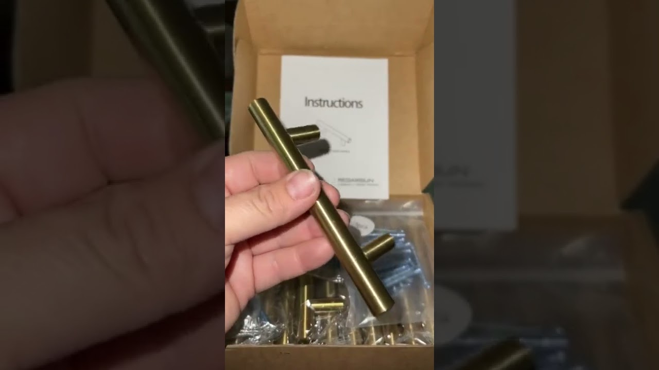 REGARSUN 12 Pack Brushed Gold Cabinet Handles, Stunning and easy to install