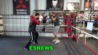 Boxing Star Joseph Adorno 14-0 12 KOs On Mitts WIth His Dad - esnews boxing