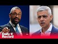 James Cleverly hits out at Sadiq Khan’s housing record and says “empty nesters” should downsize