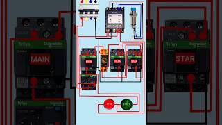 Sensor Based Star Delta Starter Control Wiring #stardelta #sensorconnection #viral #ytshorts #shorts