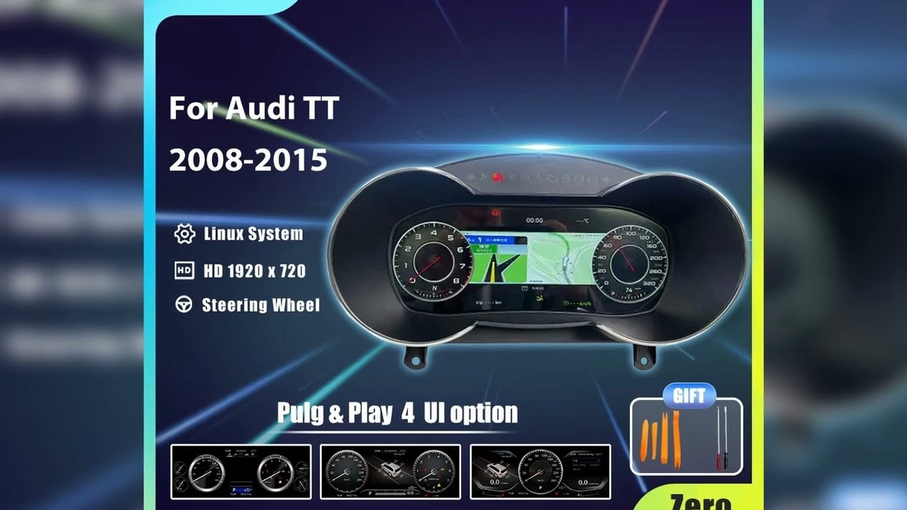 A must-have product #10.25'' Prelingcar Digital Dashboard For Audi TT 2008-2015 Years Car Lcd Pane