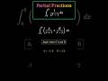Integration (Partial Fraction Decomposition) #mathtutor