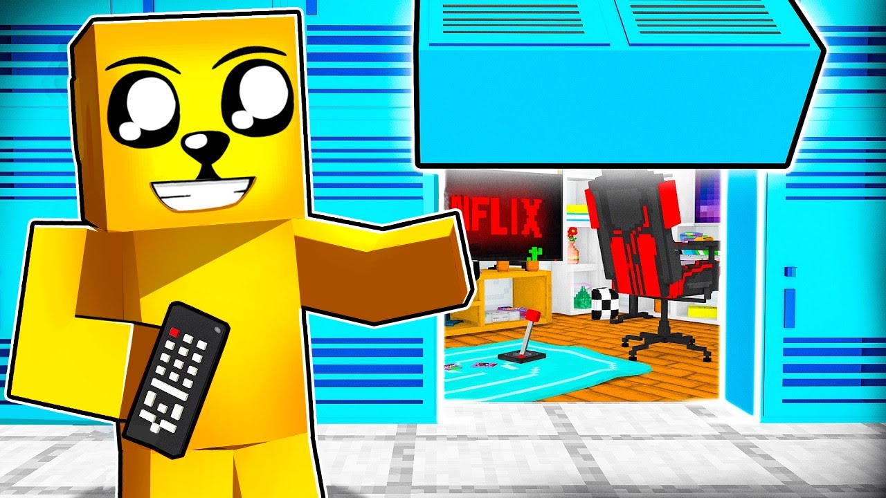 POSTAVIL JSEM TAJNÉ GAMING DOUPĚ, ABYCH SE SCHOVAL PŘED UČITELKOU VE ŠKOLE v MInecraftu!😂🏫