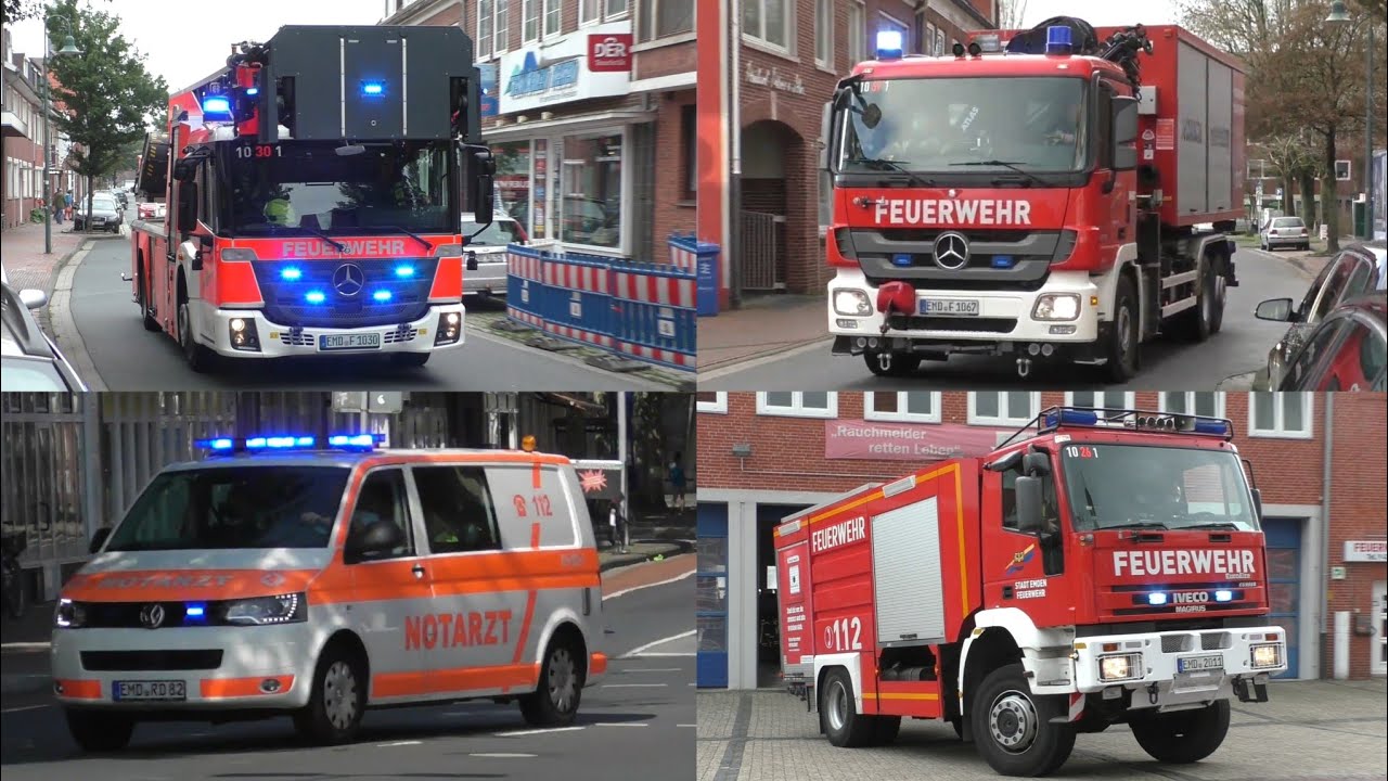 [WLF, Löschzug und mehr] Einsatzfahrten Feuerwehr und Rettungsdienst Emden
