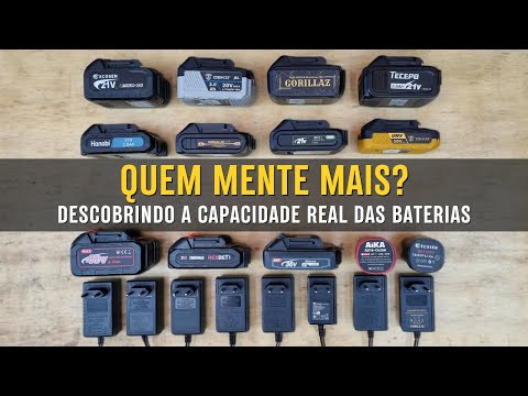 SUPER teste de BATERIAS e carregadores (+ planilha comparativa)