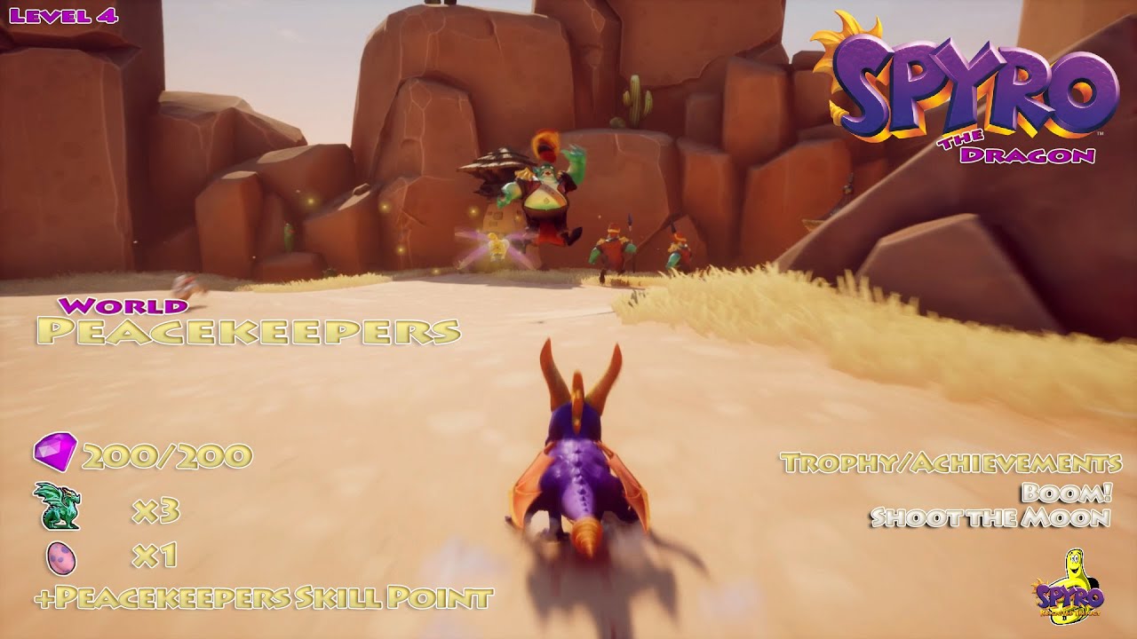 Spyro The Dragon Level 4 / Peacekeepers World (100) HTG YouTube