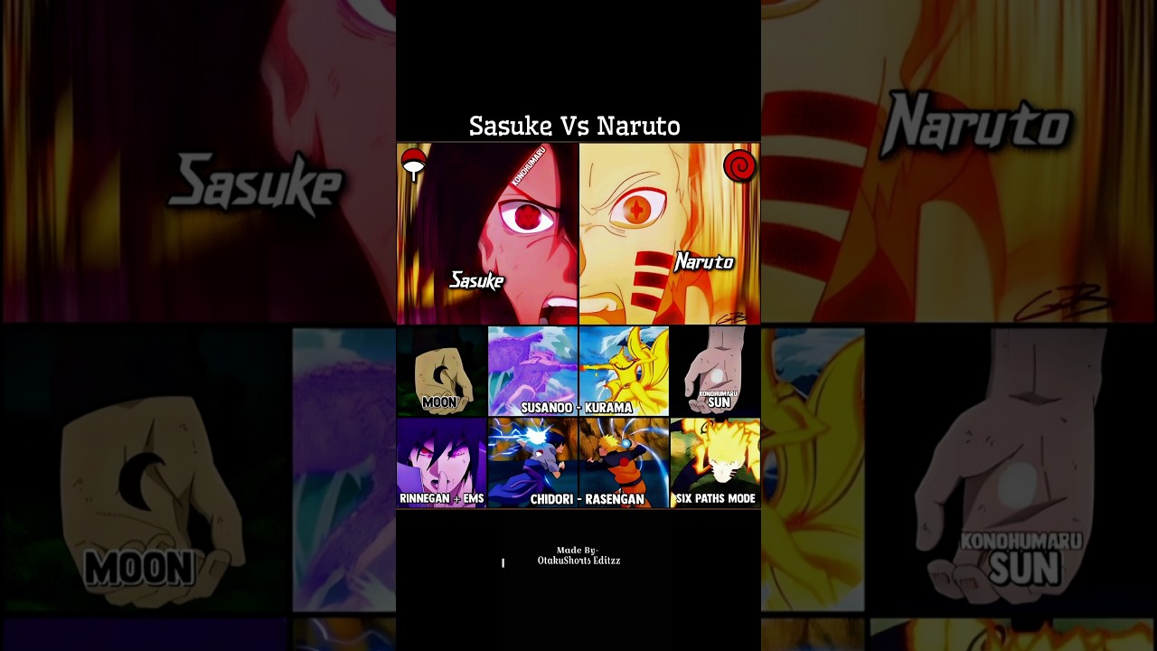 Sasuke vs Naruto 🔥 Moon vs Sun!  