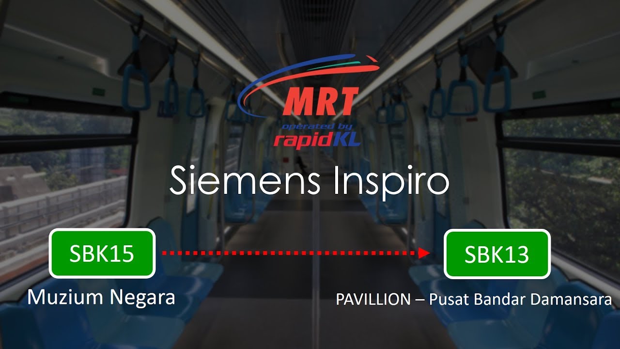 [MRTCorp] Siemens Inspiro ride from Muzium Negara to PBD