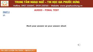 AUDIO - FINAL TEST - MODULE 2
