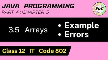 Class 12 | Information Technology (IT Code 802) | Unit 3: Java Programming Part 4 - By Akshita Yadav