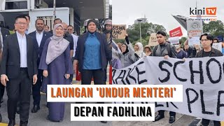 Fadhlina 'berdepan' penunjuk perasaan, laungan 'undur menteri' bergema