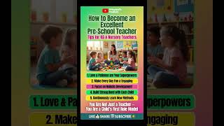 Tips to become Excellent Pre-School Teacher 💡 #viral #teacher #education #school #preschool #shorts