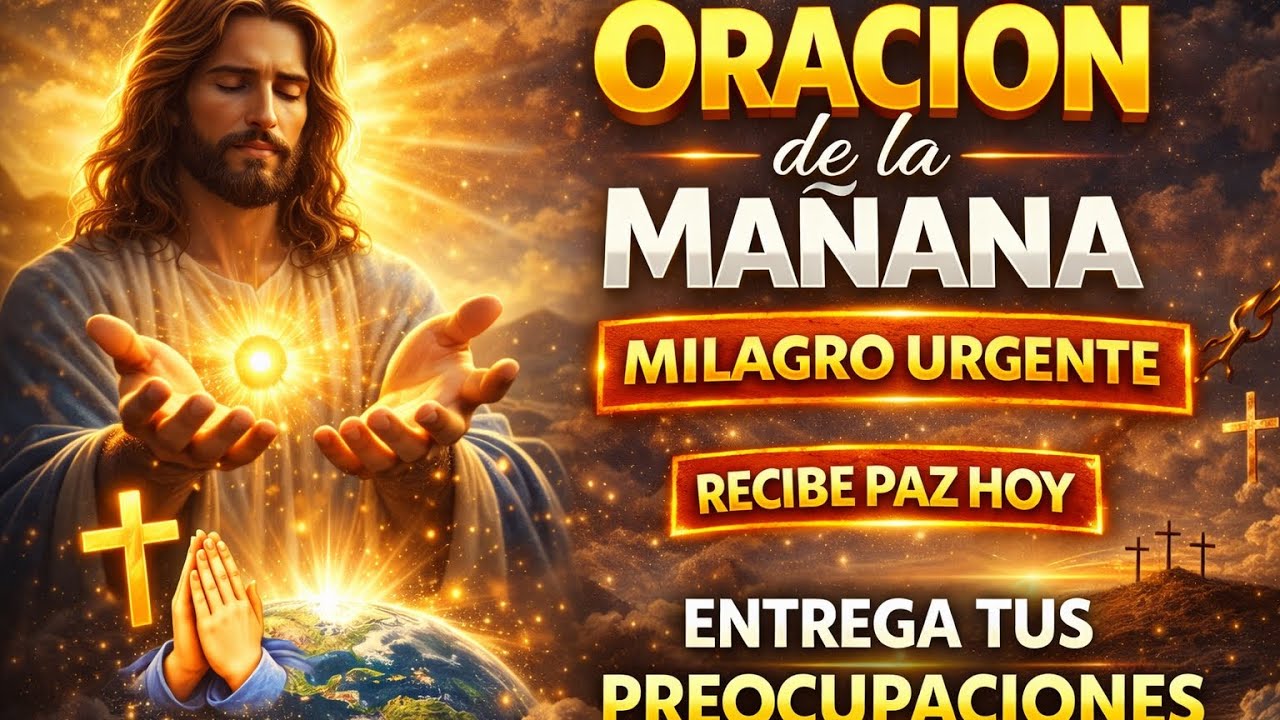 ORACIÓN DE LA MAÑANA PARA MILAGROS URGENTES 🙏 ENTREGA TUS PREOCUPACIONES A DIOS Y RECIBE PAZ HOY